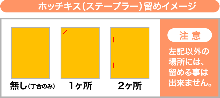 ホッチキス（ステープラー）留めイメージイメージ