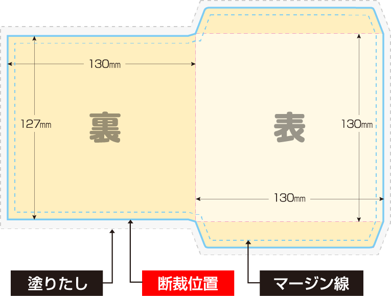 紙ジャケット（シングル）展開図