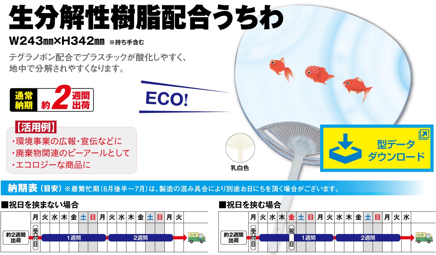 生分解性樹脂配合うちわ